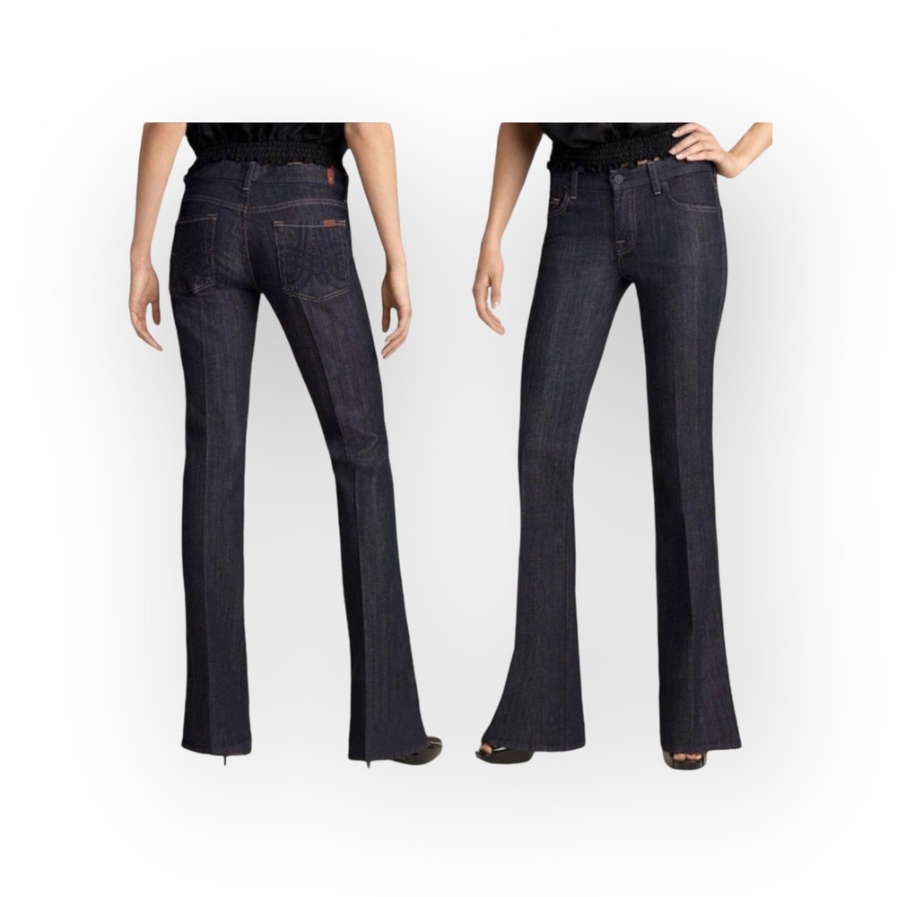 HTF: 7 Mankind® ㋛ Swirl Embroidered Crystal A Pocket Bootcut Denim Jeans ㋛ 29 30 - Picture 2 of 16